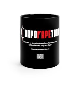 Corporapetion black mug