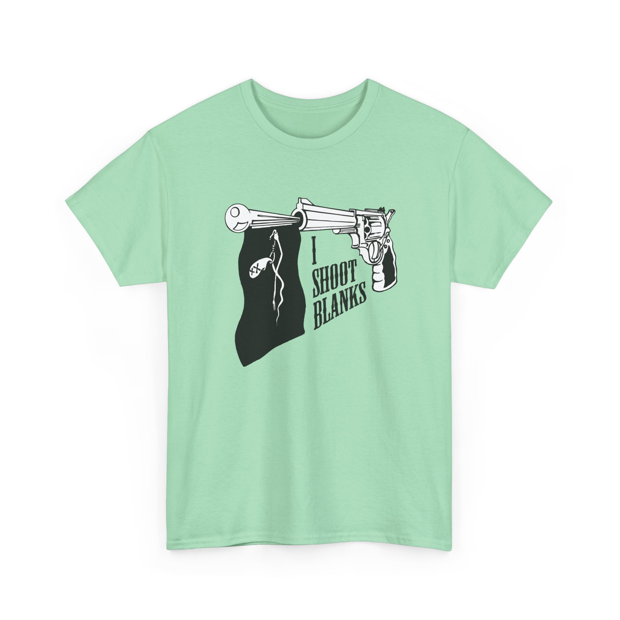Graphic Tee — 'I Shoot Blanks' Revolver Design - Image 24