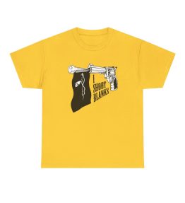 Graphic Tee — 'I Shoot Blanks' Revolver Design