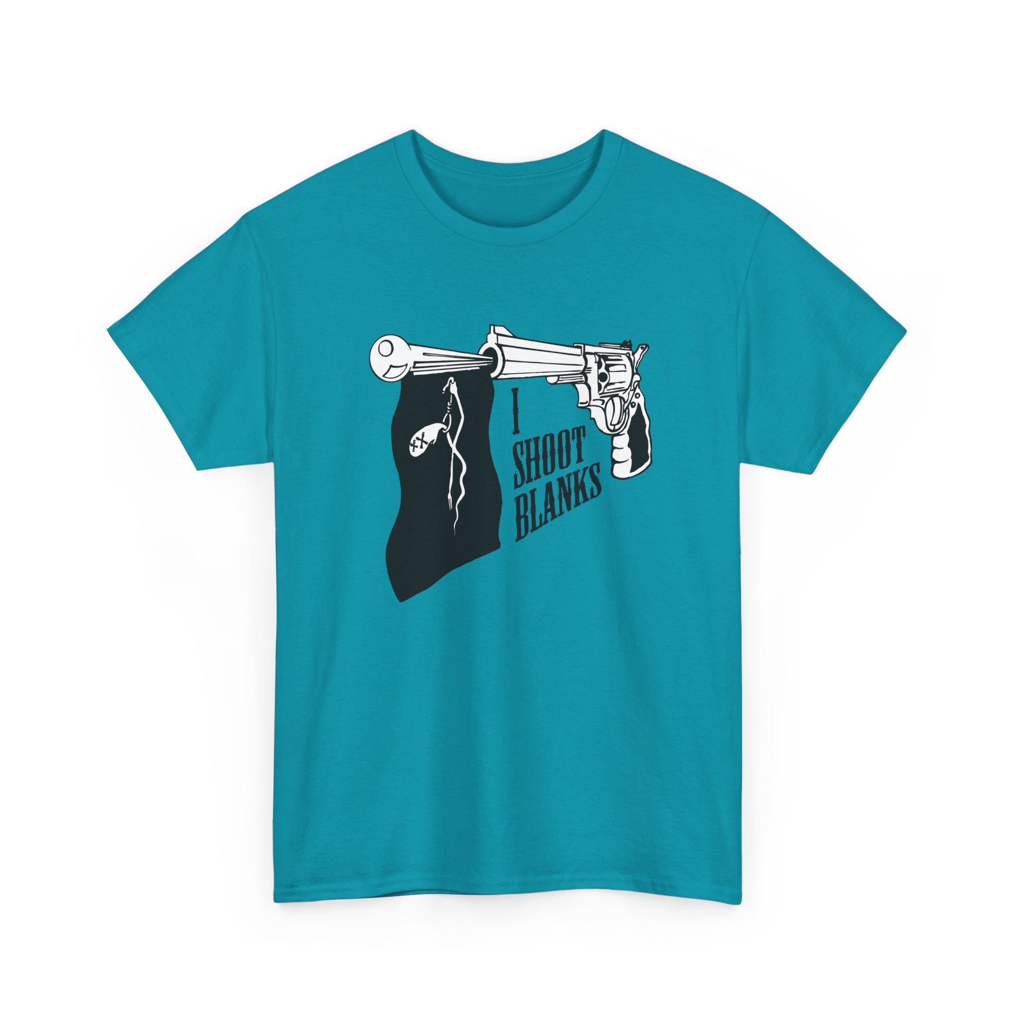 Graphic Tee — 'I Shoot Blanks' Revolver Design - Image 36