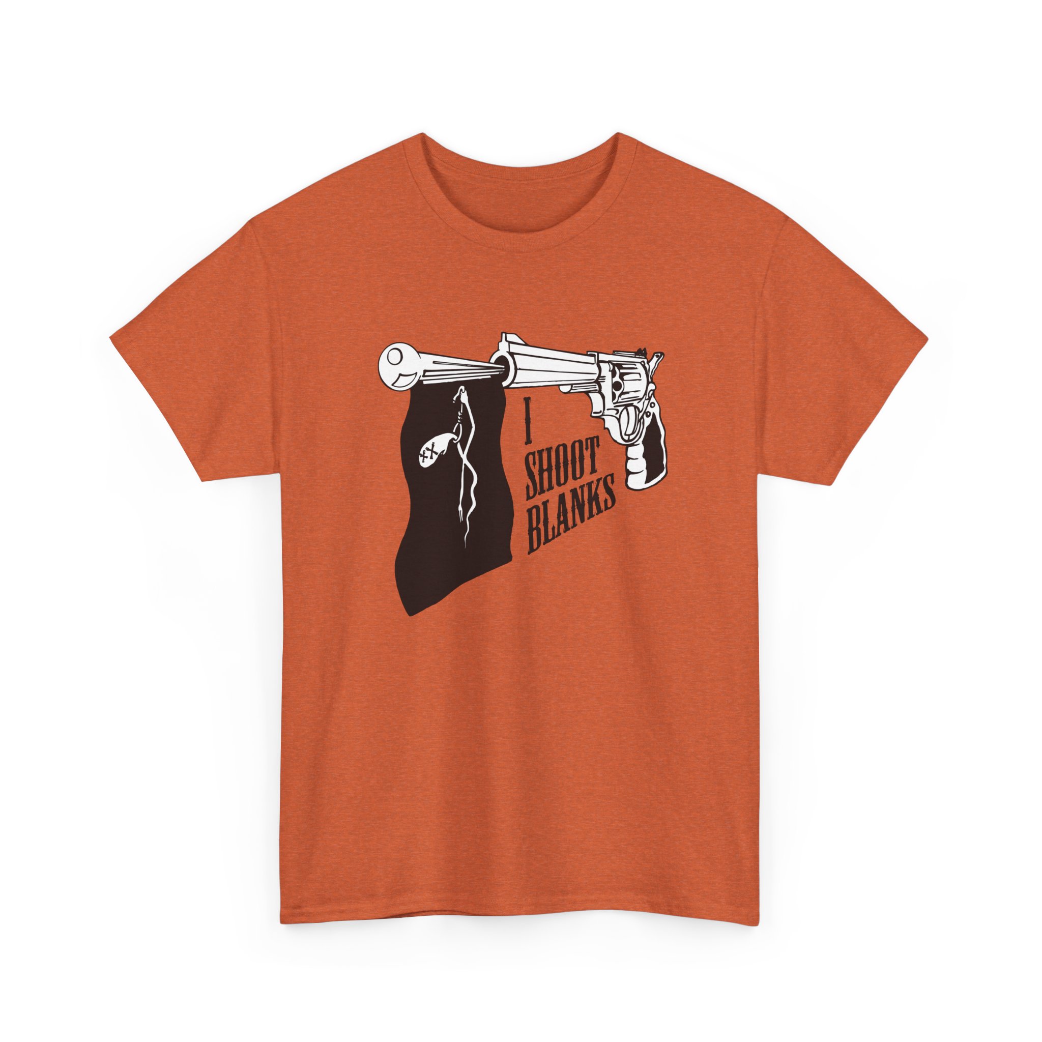 Graphic Tee — 'I Shoot Blanks' Revolver Design - Image 8