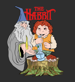 The Habbit Style Wizard & Hobbit Graphic Tee